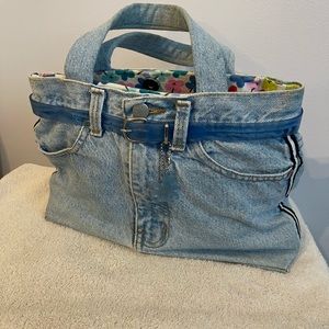Blue jean bag, never used. Like new inside and out, no tags,unique